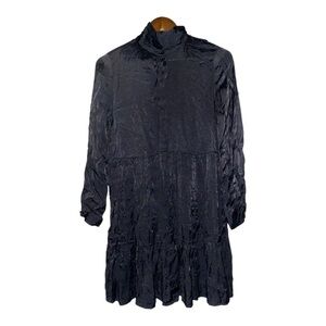 Vintage‎ Zara Babydoll Tiered Satin Mini Dress Victorian Fairycore Whimsigoth